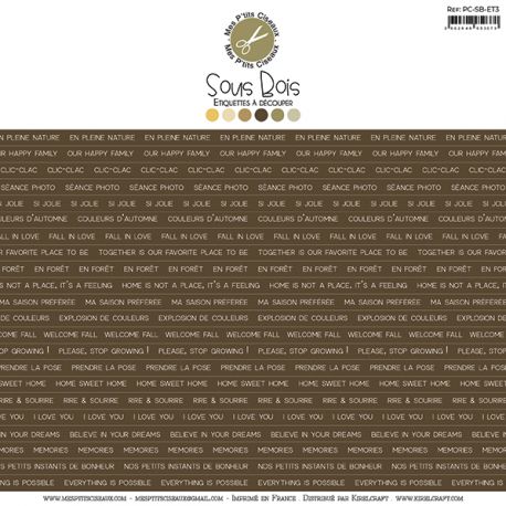 Sous-Bois brown labels - Mes Ptits Ciseaux