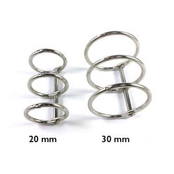 Binding 3 rings 20mm silver