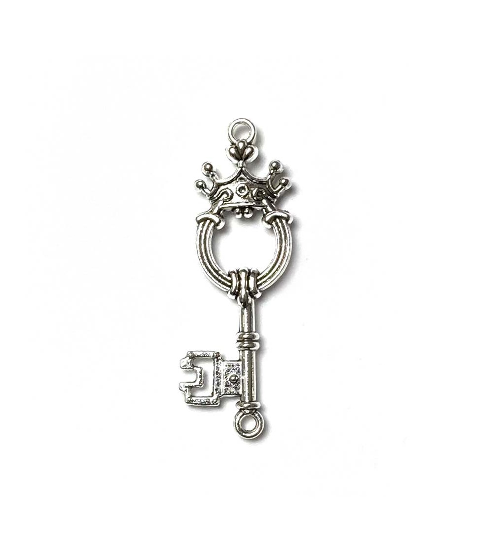 Charm Clef couronnée argent