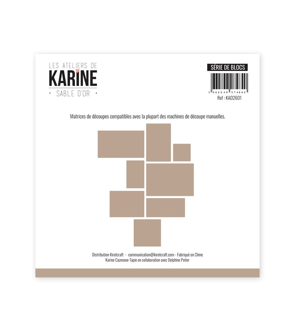 Die Sable d'or Série de blocs - Les Ateliers de Karine 