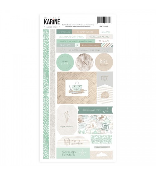 Sable d'or - Stickers 15X30 - Les Ateliers de Karine 