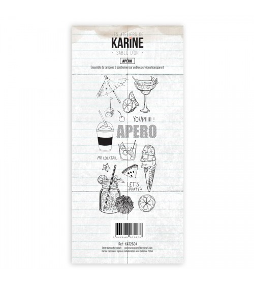 Clear Stamp Sable d'or Apéro - Les Ateliers de Karine 