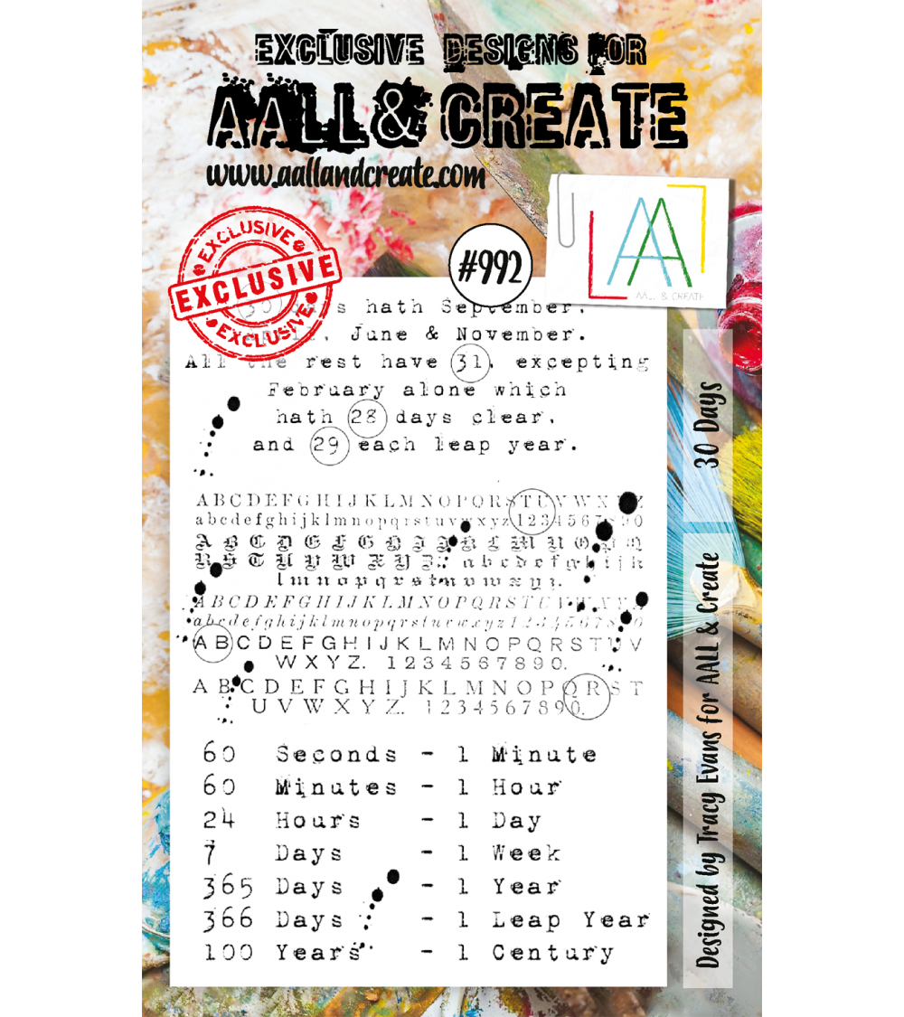 AALL and Create 992 A7 clear stamp 30 Days