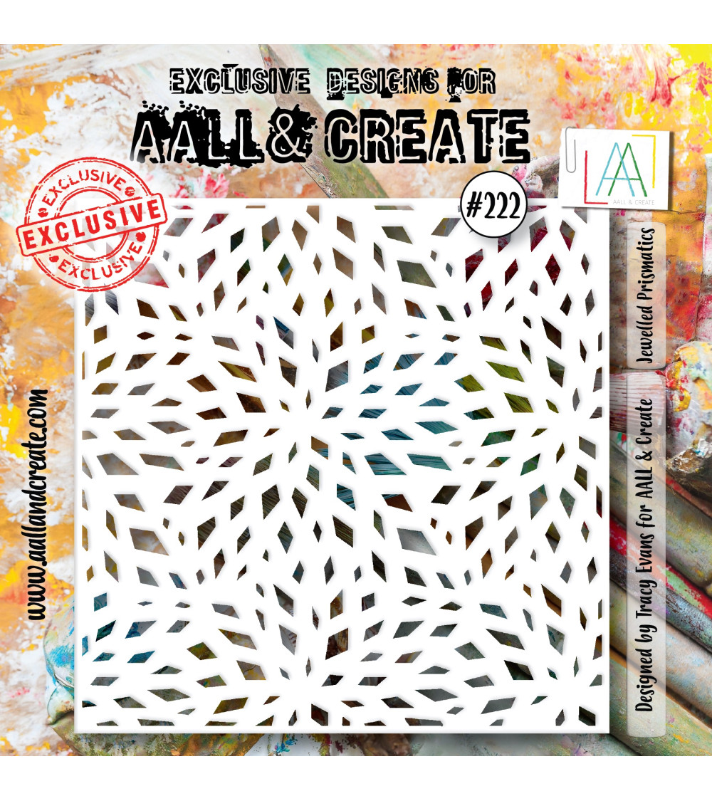 AALL and Create 222 - 6'x6' Stencil- Jewelled Prismatics