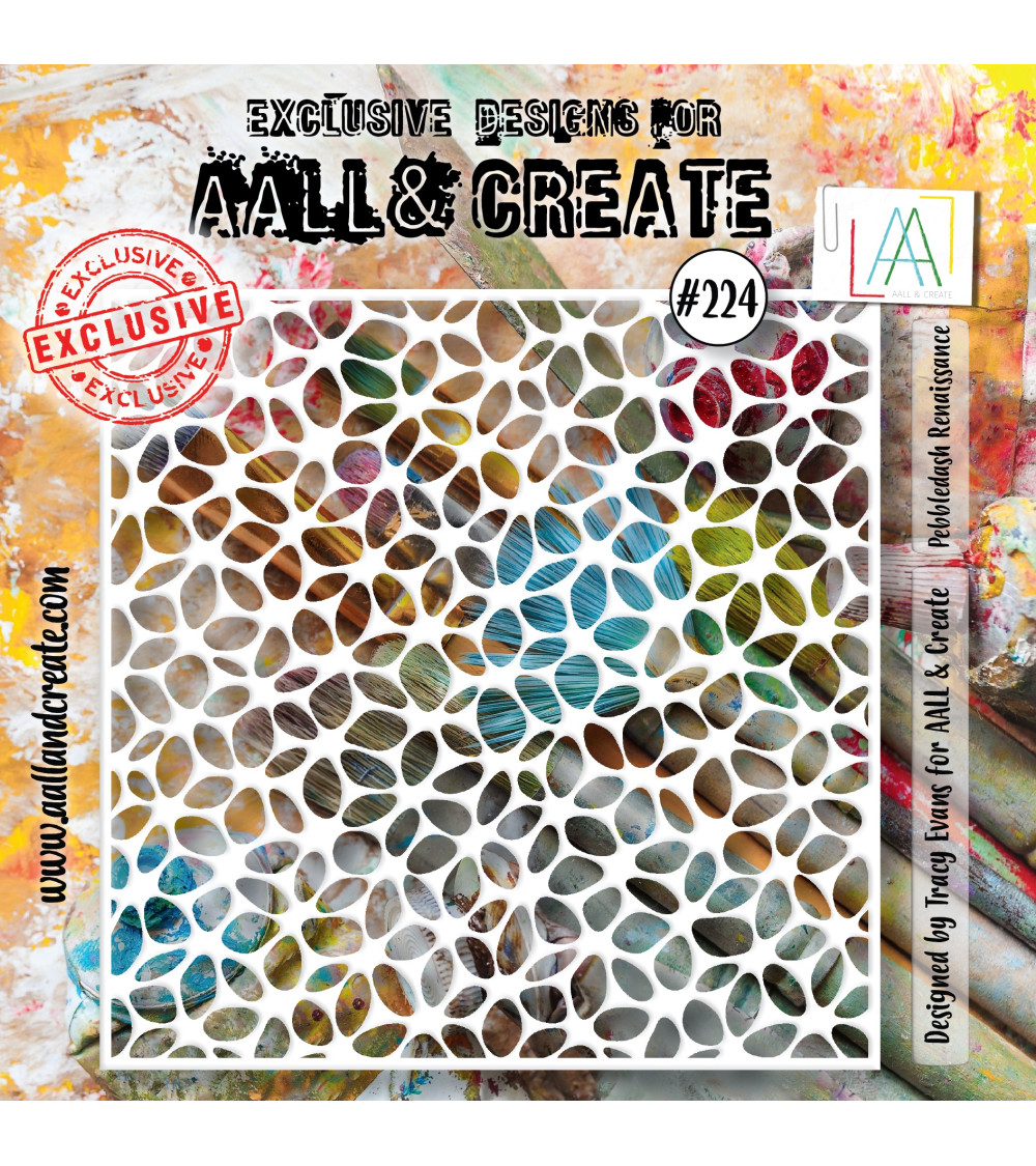 AALL and Create 224 - 6'x6' Stencil- Pebbledash Renaissance