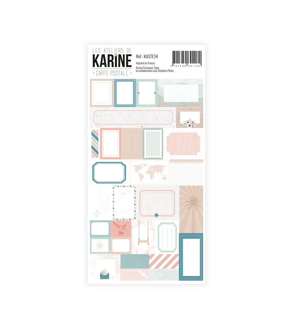 Carte Postale - stickers étiquettes - Les Ateliers de Karine