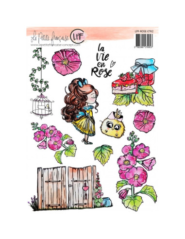 Motifs à découper:  La vie en rose - La Petite Francaise