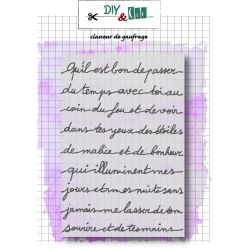 Embossing folder  petit message DIY and Cie