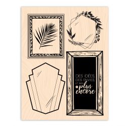 Wooden Stamp Esprit Bohème Idées encadrées-Les Ateliers de Karine
