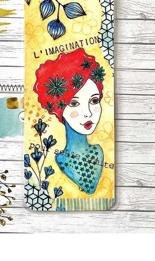 marque pages colorés réalisés en scrapbooking